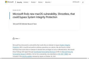 Microsoft、Macのセキュリティ機能をバイパスする脆弱性を発見