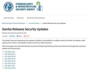 Sambaが複数の脆弱性に対処するセキュリティアップデートをリリース