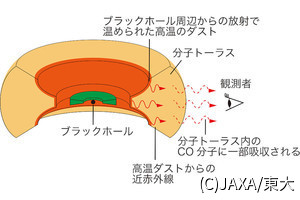 超大質量ブラックホール周囲の分子トーラスの内部構造をすばる望遠鏡の観測で解明