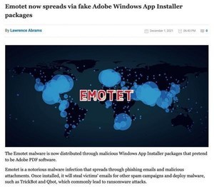 悪名高いマルウェア「Emotet」、PDF閲覧アプリ装い再び拡散中