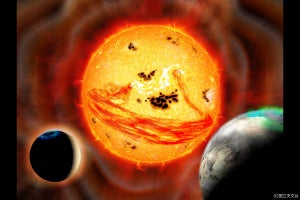 太陽型星の「スーパーフレア」、可視光による分光観測に国立天文台などが成功
