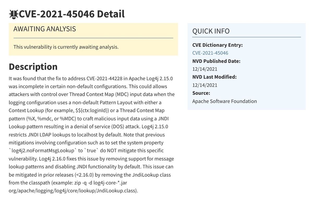 CVE-2021-45046の詳細