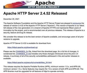 Apache HTTP Serverに2件の脆弱性、修正版「2.4.52」リリース