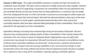 Microsoft、Apache Log4j 2の脆弱性のガイダンス更新、12月末も攻撃続く