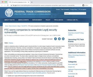 米FTC、Apache Log4j 2の脆弱性に対処しない企業に法的処置の可能性