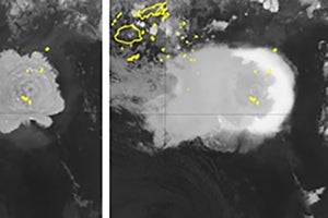 トンガ沖で大規模噴火、日本列島各地で潮位上昇を観測