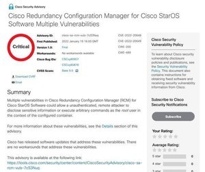 シスコ、複数製品のセキュリティアップデート公開 - 影響度「緊急」の脆弱性修正