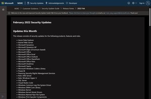 Microsoft、2月の月例更新プログラム公開 - 今月は緊急の脆弱性なし