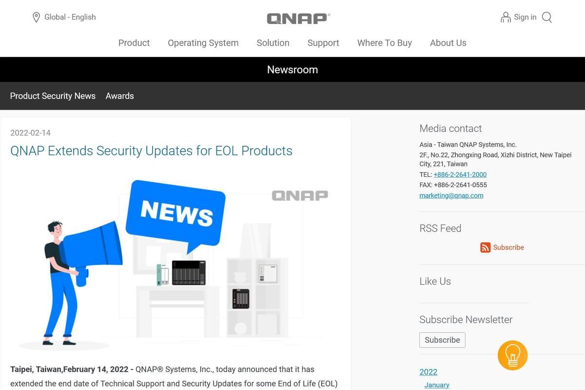QNAP Extends Security Updates for EOL Products｜QNAP