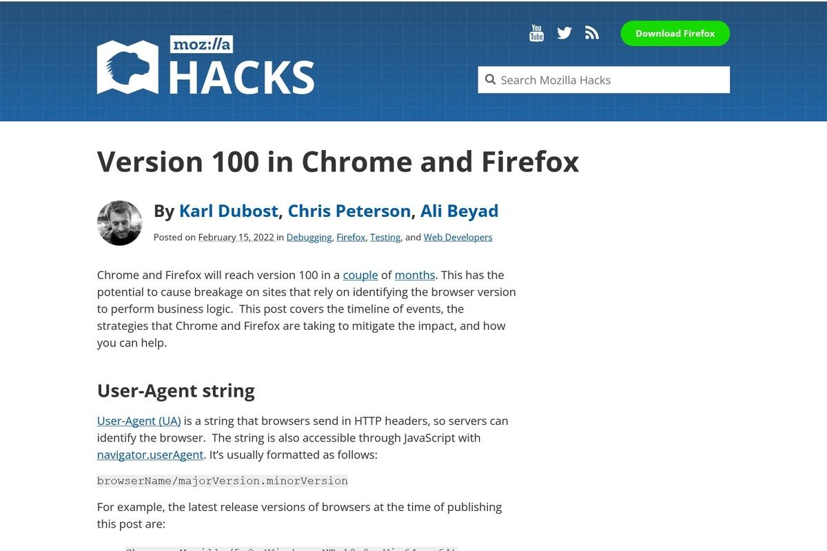 Version 100 in Chrome and Firefox - Mozilla Hacks - the Web developer blog