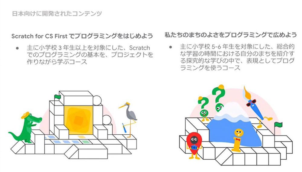 日本向けに2つのコースを用意