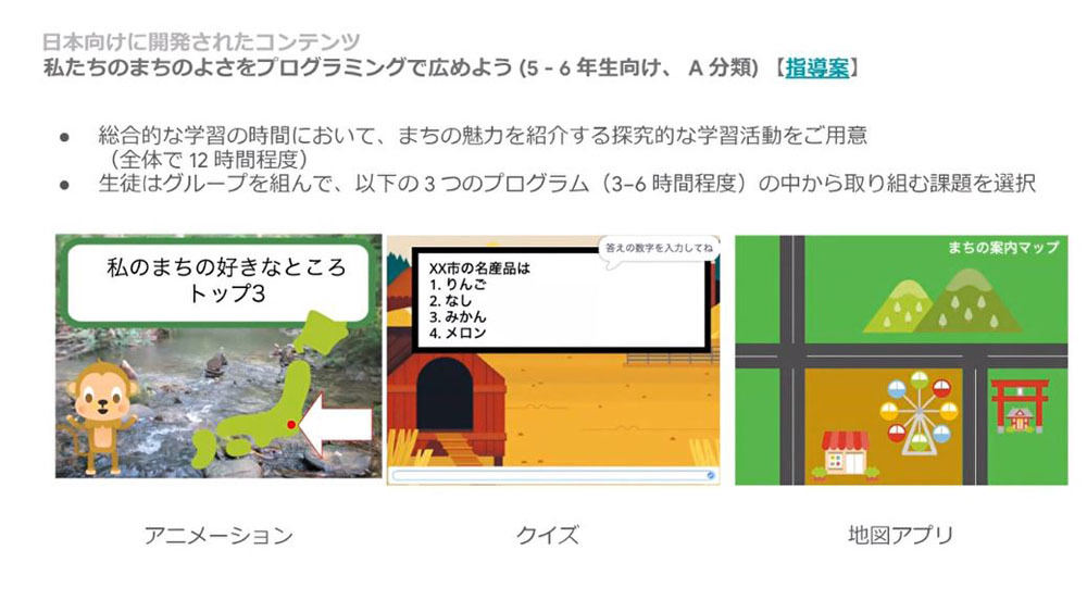 「私たちのまちのよさをプログラミングで広めよう」の概要