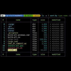 入力コマンド補完機能強化などパワーアップした「Nushell」バージョン0.60