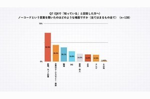 ノーコードを知っているビジネスパーソンはわずか23％