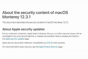 Apple、2件のゼロデイ脆弱性を修正したmacOS Monterey 12.3.1をリリース