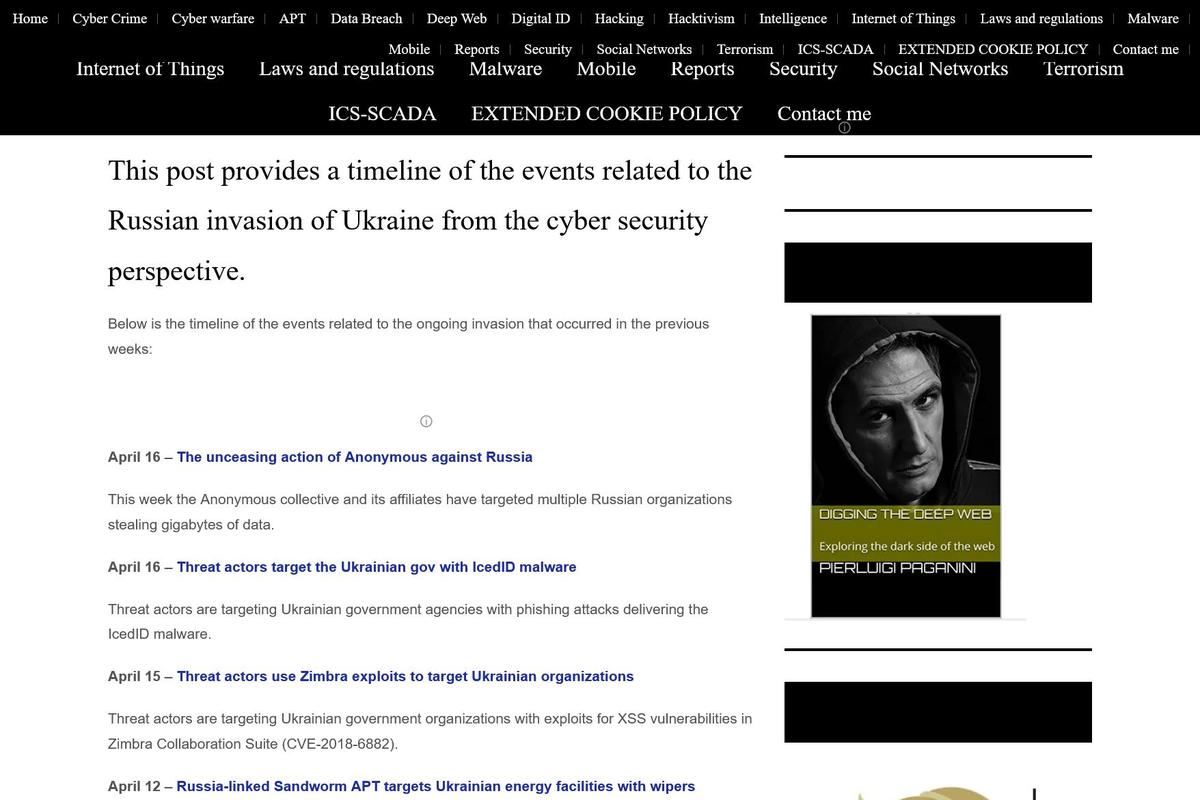 Apr 10 – Apr 16 Ukraine – Russia the silent cyber conflictSecurity Affairs