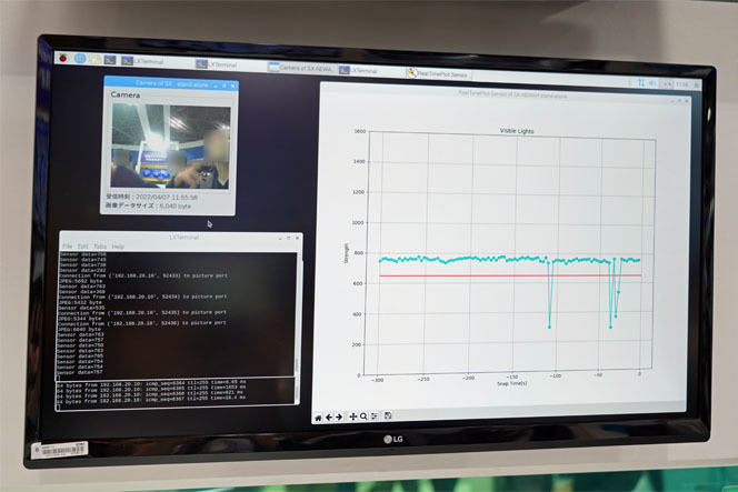 SX-NEWAHとカメラとセンサを組み合わせたデモ