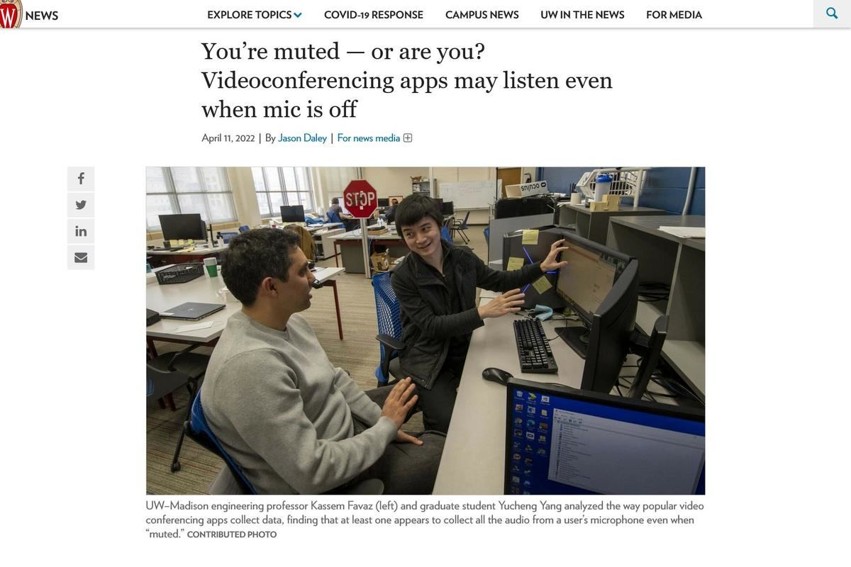 You’re muted — or are you? Videoconferencing apps may listen even when mic is off