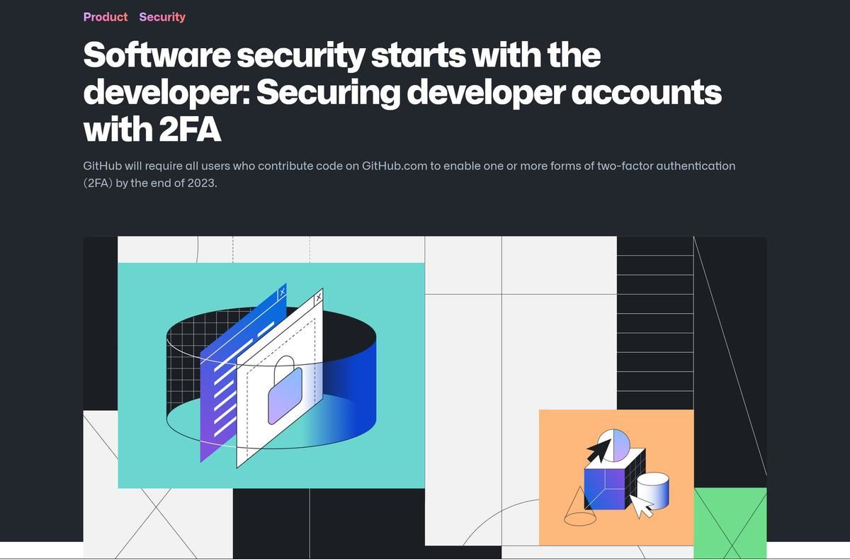 Software security starts with the developer: Securing developer accounts with 2FA｜The GitHub Blog