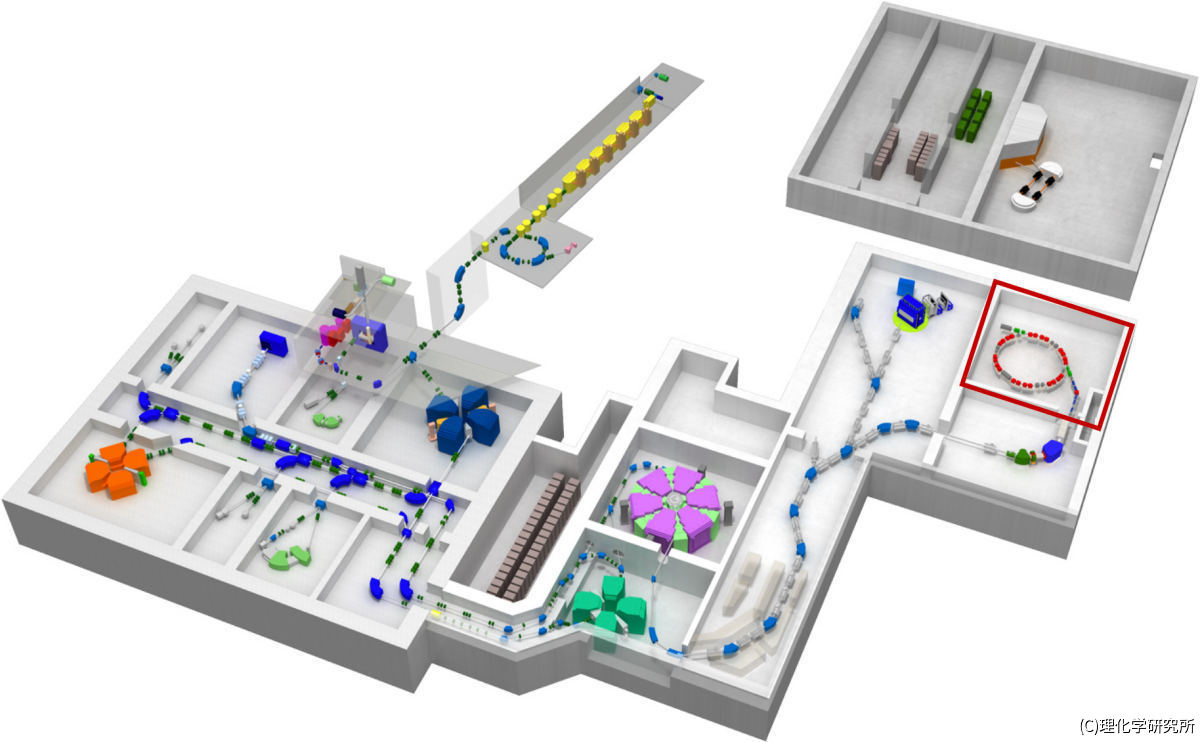 理研の加速器施設であるRIビームファクトリーの全体図