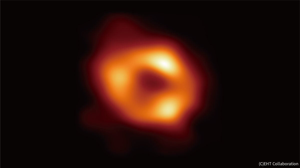 天の川銀河中心のブラックホール「いて座A*」のブラックホールシャドウ画像