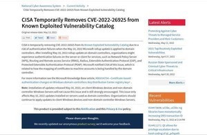 Windowsサーバの認証問題受けカタログから脆弱性情報を解除、CISA異例の対応