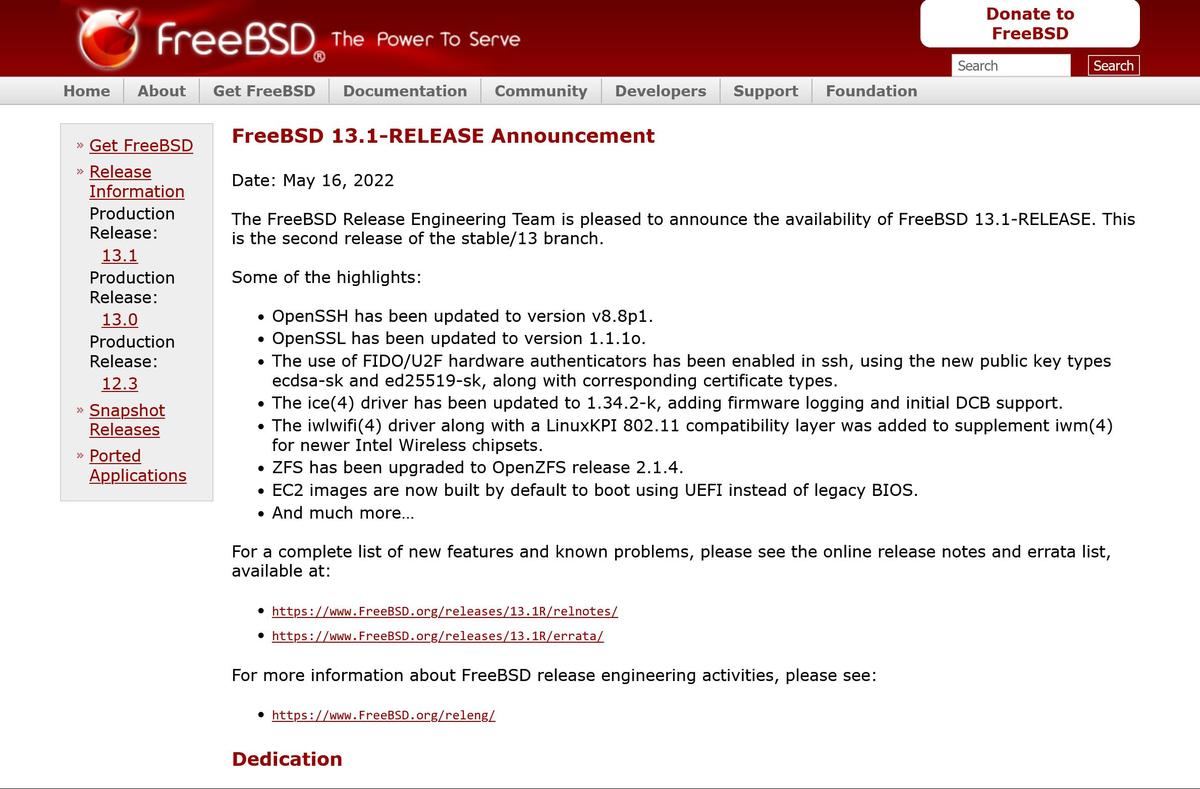 FreeBSD 13.1登場、13のサポートは2026年1月まで | TECH+（テックプラス）