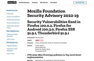 FirefoxとThunderbirdに緊急の脆弱性、ただちにアップデートを