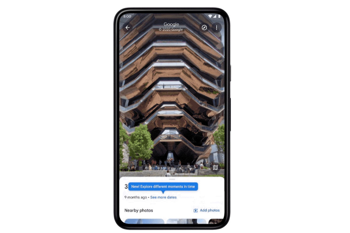 タイムマシン機能をスマートフォンで利用するイメージ
