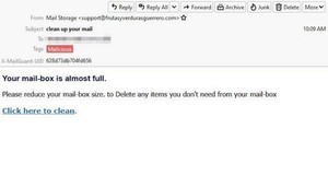 メールをクリーンアップするように警告する新手のフィッシング詐欺に注意