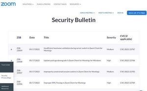 Zoomに4件の脆弱性、最新バージョンへのアップデートを