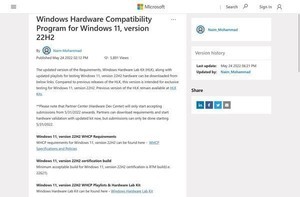 Windows 11初のフィーチャーアップグレード版公開は10月中旬か