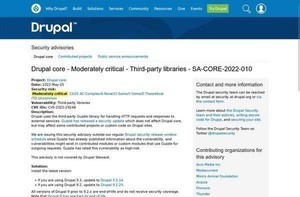 Drupalの使うライブラリに脆弱性、アップデートを