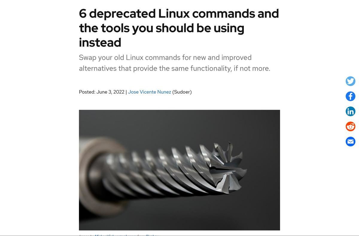 6 deprecated Linux commands and the tools you should be using instead｜Enable Sysadmin
