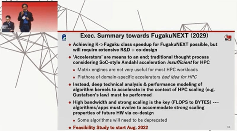 理研の松岡センター長と2029年のFugakuNEXTの説明スライド