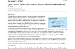 中国支援のサイバー攻撃に悪用される機器の脆弱性にアラート、米国当局