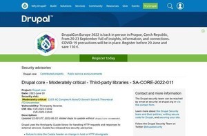 Drupalの使うライブラリに脆弱性、アップデートを