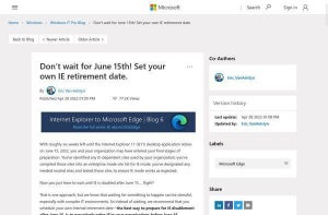 Internet Explorerのサポートが6月16日に終了、どんな対応をすべきか