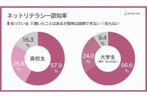 高・大学生のネットリテラシー、SNSの個人情報流出や誹謗中傷において向上