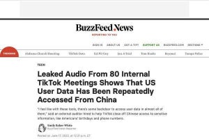 TikiTokの米国内の非公開データが中国からのぞかれていた