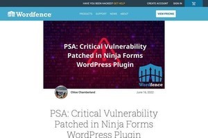 WordPress人気プラグイン「Ninja Forms」に緊急の脆弱性、ただちに更新を