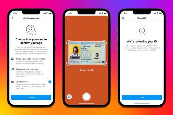 自撮りビデオのアップロードによる年齢確認（引用: Meta）