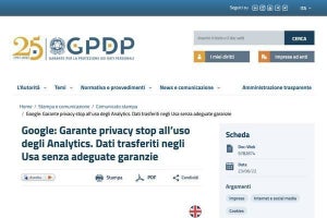 イタリア、GoogleアナリティクスをGDPR違反のため利用禁止へ