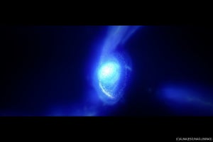 早大など、アルマ望遠鏡で132.8億光年先の最遠銀河に回転の兆候を確認