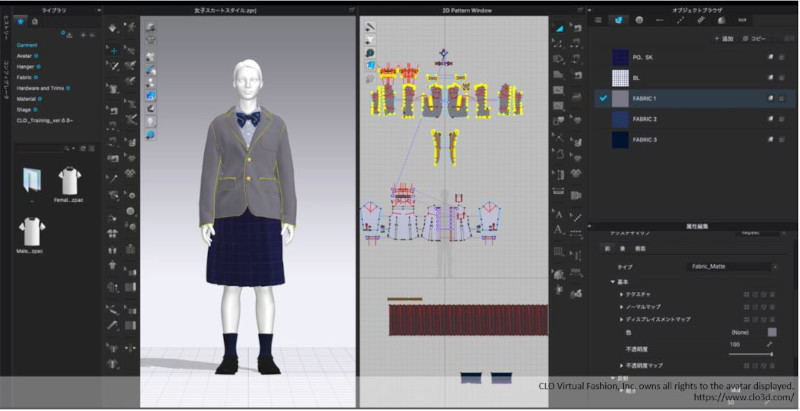 「CLO」を活用し制服を作成(同社資料より)
