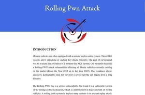 ホンダ車のロックが解除される脆弱性が見つかる-C-RV、アコード、フィットなど