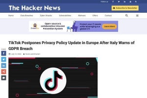 TikTok、欧州で予定していたプライバシーポリシーの更新を延期
