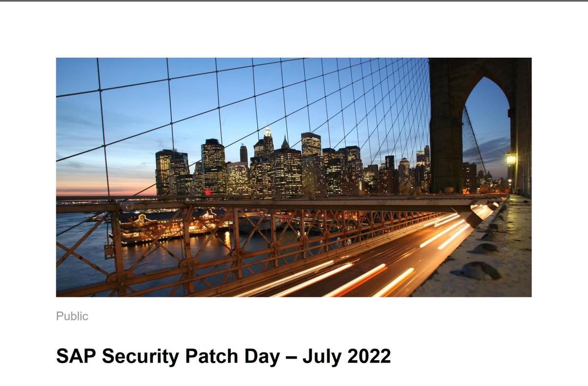 SAP Security Patch Day –July2022