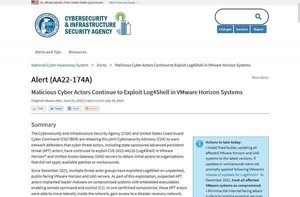 終わらないVMwareを狙ったサイバー攻撃、CISAが再度アップデートを喚起