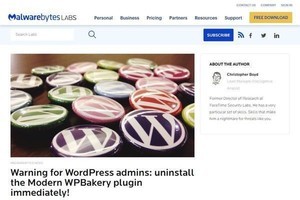 WordPressプラグイン「Modern WPBakery」を削除せよ、侵入は時間の問題